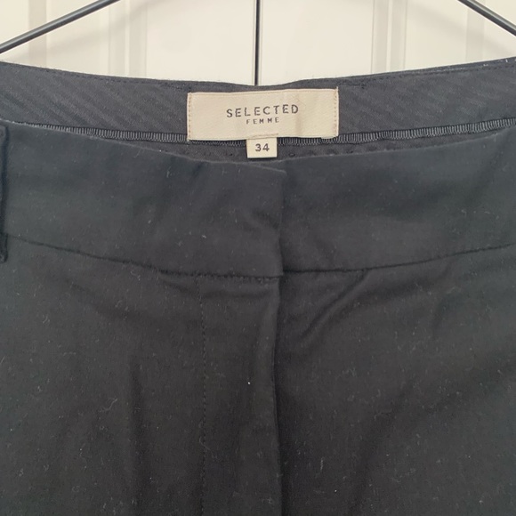 Selected Femme black wide leg culotte pants size 34 - Picture 2 of 7